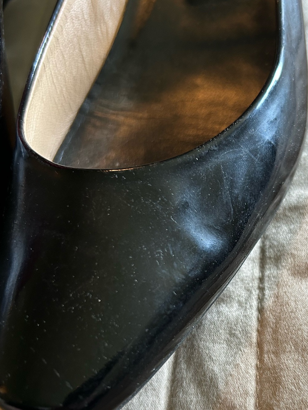 TOD'S Black Patent Leather Pointed-Toe Wedge Heels - Picture 11 of 11